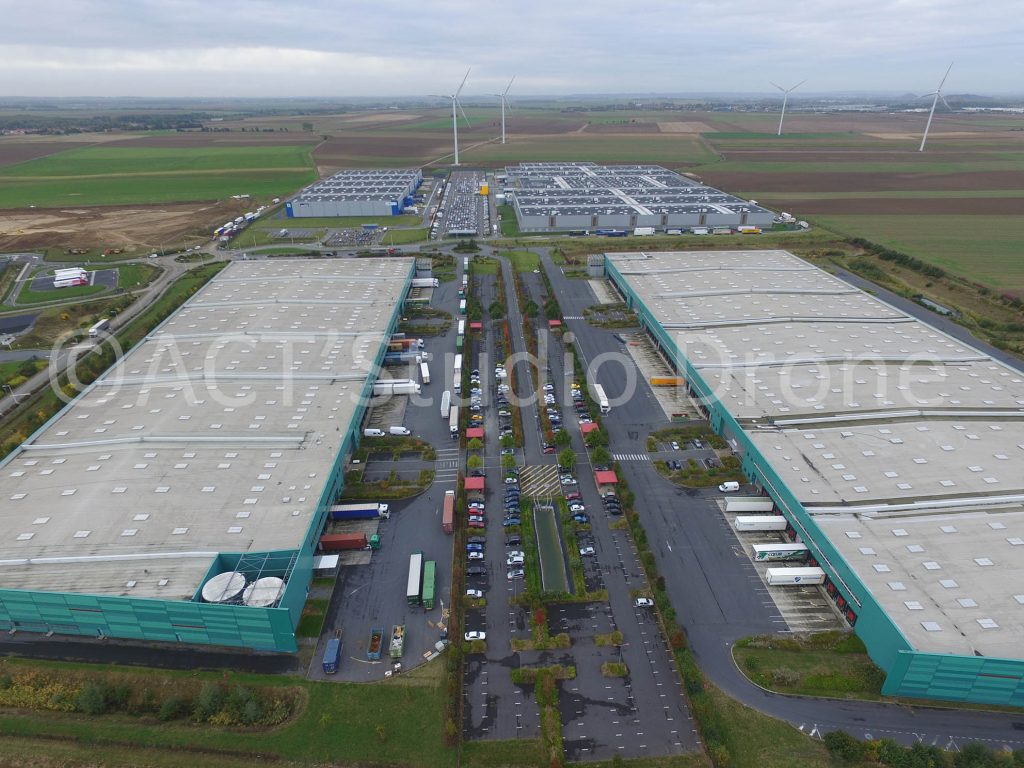 Photographie par drone Nord zone logistique de Lauwin-Planque ©ACT'Studio Drone