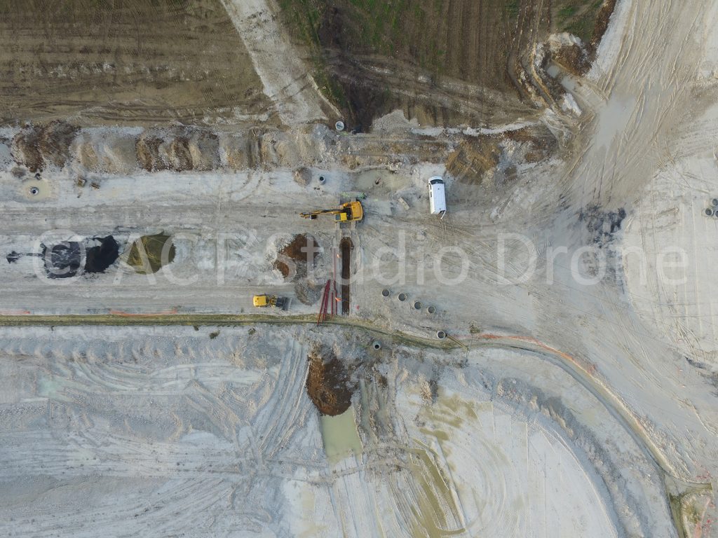 Zone des Alouettes Liévin, les engins sur le chantier. ©ACT'Studio Drone.